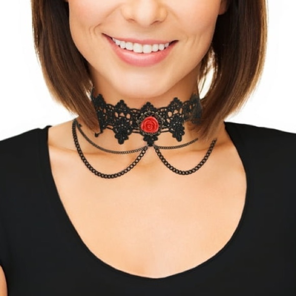 Black Lace Choker Necklace